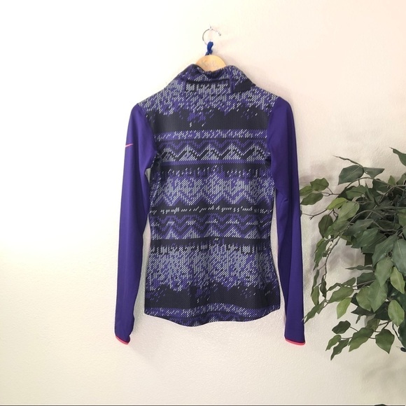 Nike Pro Dri-Fit Purple Workout Sweatshirt - Picture 5 of 5